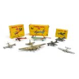 Three Dinky model aircraft: 715 Bristol 173 helicopter, 716 Westland-Sikorsky S.