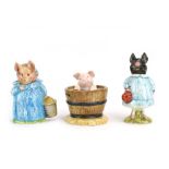 Three Beswick Beatrix Potter figures: Pig-Wig, Aunt Pettitoes and Yock-Yock in the Tub, max h.