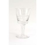 A Stuart Crystal goblet commemorating RMS Queen Elizabeth 1940-1968, No. 1144, h.