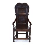 An oak Wainscott chair,