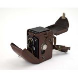 A leather cased Rolleiflex D.R.P.