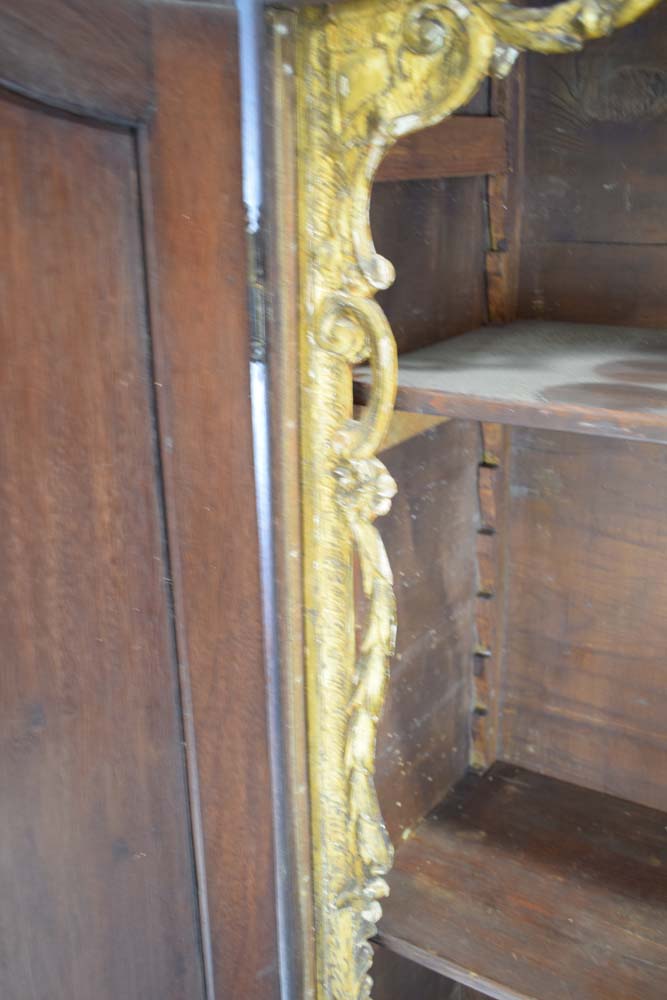 A Dutch oak cupboard, the two panelled doors enclosing gilt fretwork interior, - Image 10 of 11