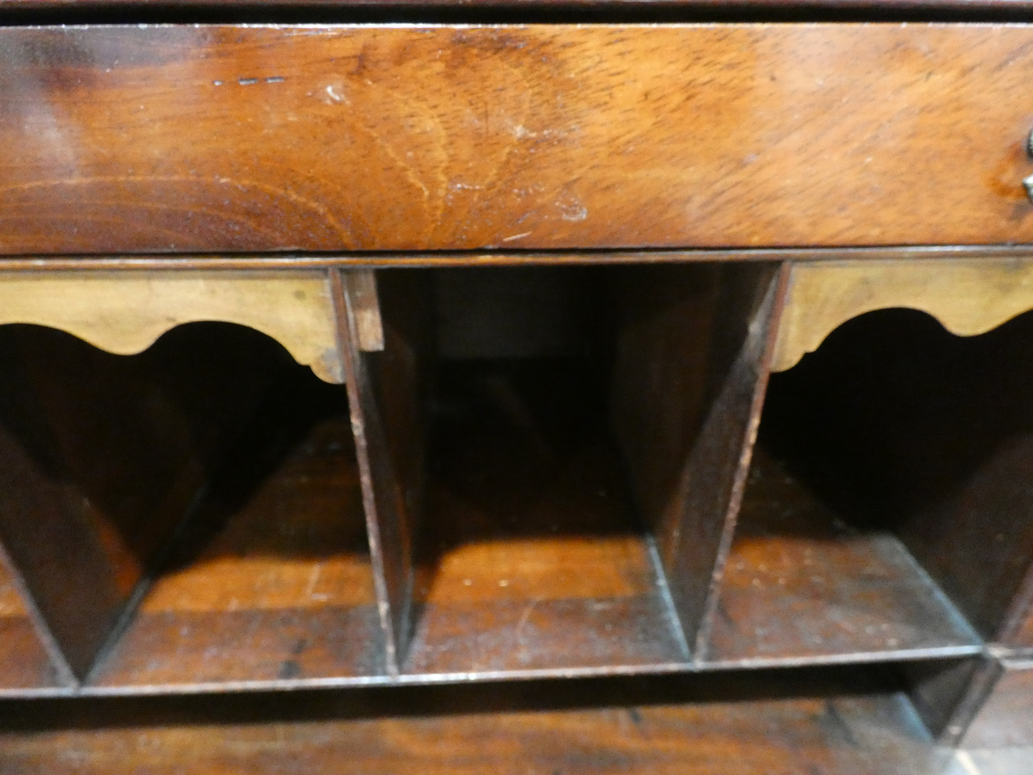 A Georgian mahogany, strung and crossbanded secretaire, the fall-front enclosing a fitted interior, - Image 10 of 28