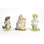 Three Beswick Beatrix Potter figures: Tom Kitten in the Rockery,
