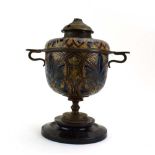 A Doulton Lambeth stoneware lamp,