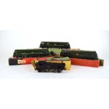 Three Trix Twin OO gauge Vanguard loco's, a tank loco, a coach and seven items of rolling stock,