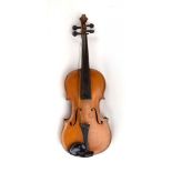 A violin, bearing a paper label 'Cario Antonio Teltore...174...