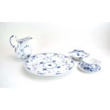 A suite of Royal Copenhagen Lace and other pattern tableware including coffee pot, cups, saucers,