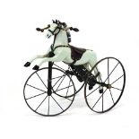 A 19th century French velocipede tricycle,