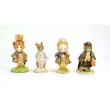 Four Beswick Beatrix Potter figures: Johnny Town-Mouse,