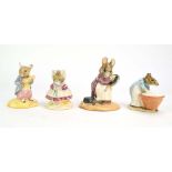 Four Beswick Beatrix Potter figures: Johnny Town-Mouse Eating Corn,
