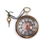 A pocket watch with a white metal and decorated case, stamped 88, the movement marked E L Johnson,