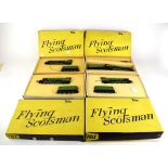 Four Trix Twin OO gauge 1180 Flying Scotsman 4-6-2 loco and tender sets,