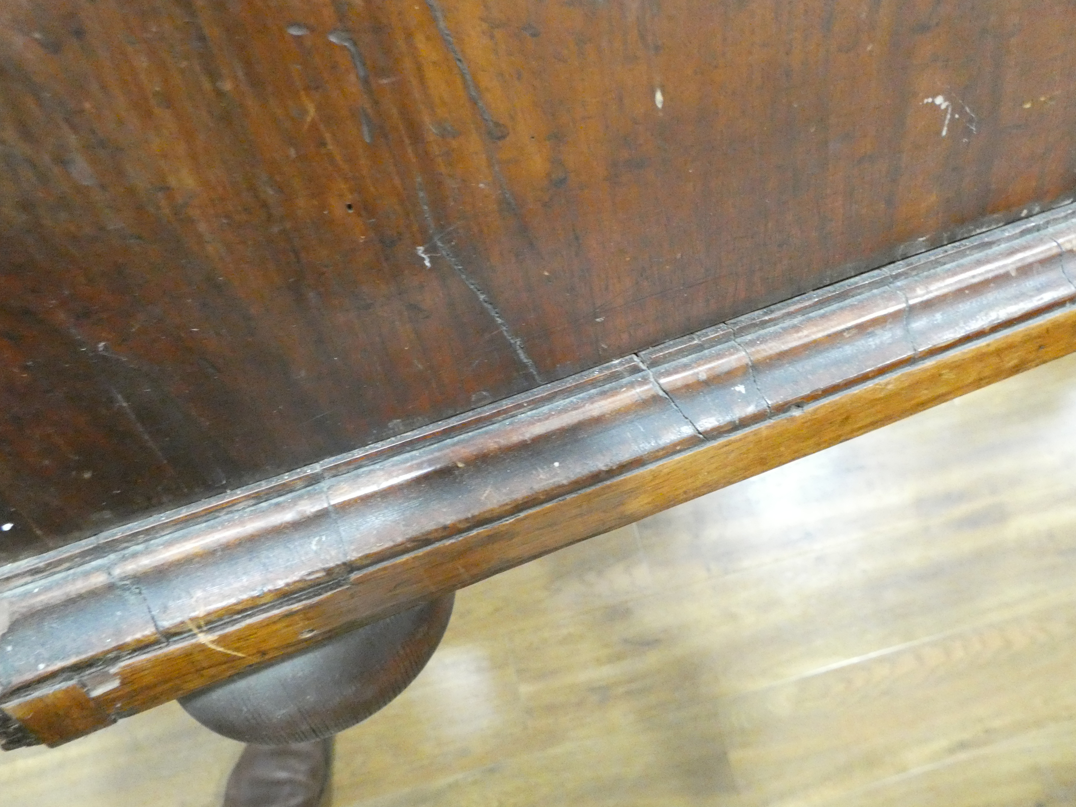 A Georgian walnut and feather crossbanded chest of three short over three long drawers on later bun - Image 26 of 27