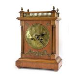A Continental Jugendstil-type bracket clock, the movement striking on a gong,