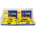 Two Hornby Dublo OO gauge sets: 2006 0-6-0 tank goods train and 2030 diesel-electric goods train,