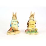 Two Border Fine Arts Beatrix Potter figures: The Tale of Benjamin Bunny and The Tale of Peter