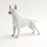 A Royal Copenhagen figure modelled as a bull terrier, h. 13.