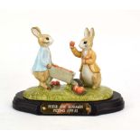 A Beswick limited edition Beatrix Potter figure P4160 Peter and Benjamin Picking Apples, 293/3,000,