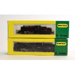 Two Minitrix N gauge loco's and tenders: 2-10-0 BR livery and 2039 2-6-0 BR livery,