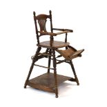 Two Victorian metamorphic childrens chairs