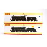 Two Hornby OO gauge engines: R2402 GWR 4-6-0 6800 Grange class Hardwick Grange loco and tender