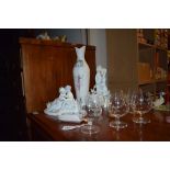 A collection of Rosenthal Peynet collection ceramics and glass comprising two vases,