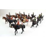 Fourteen mounted equestrian figures including two examples of Queen Elizabeth II (14)