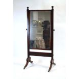 A 19th century cheval mirror,