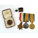 A First World War trio of medals awarded to H. Braybrook B.R.C. & St. J.J.