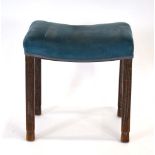 A George VI coronation stool, the limed oak frame with Maple & Co.