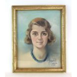 Marie Poncelet (1895-1979), Head and shoulders study of a young lady, signed and dated 1931,