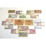 A group of nineteen 1930's-1950's banknotes from India,