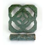 A set of ten Aesthetic Movement majolica double sided openwork tiles,