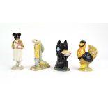 Four Beswick Beatrix Potter figures: Pickles, Sir Isaac Newton, Duchess and Sally, Henry, Penny,