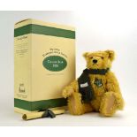 A Steiff limited edition Harrods 1996 College musical bear,