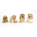 Four Beswick Beatrix Potter figures: Mrs Tiggy-Winkle Washing,