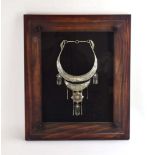 A metalwares Thai necklace in a presentation case,