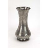 An Arts & Crafts English Pewter vase by Liberty & Co., numbered 0988, h.
