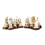 A set of twelve limited edition Royal Worcester Beatrix Potter figures/candle snuffers celebrating