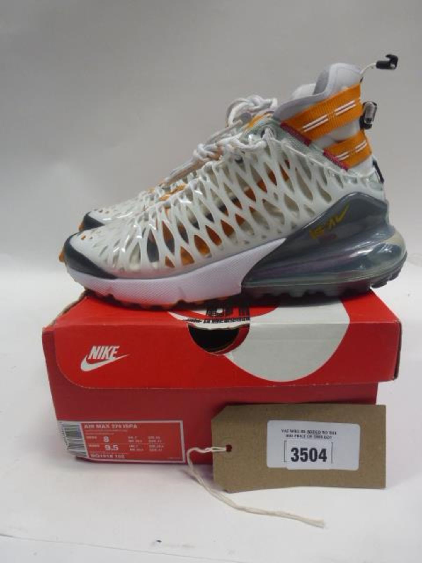 Nike Air Max 270 ISPA trainers in white size 7