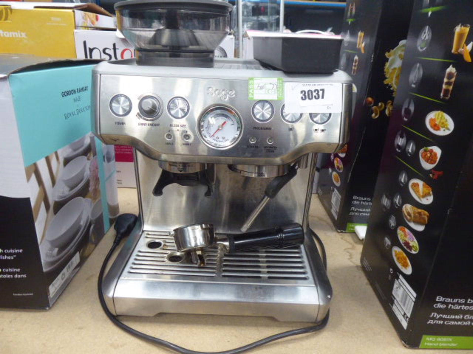 (TEST 77) Unboxed sage coffee barista express coffee machine