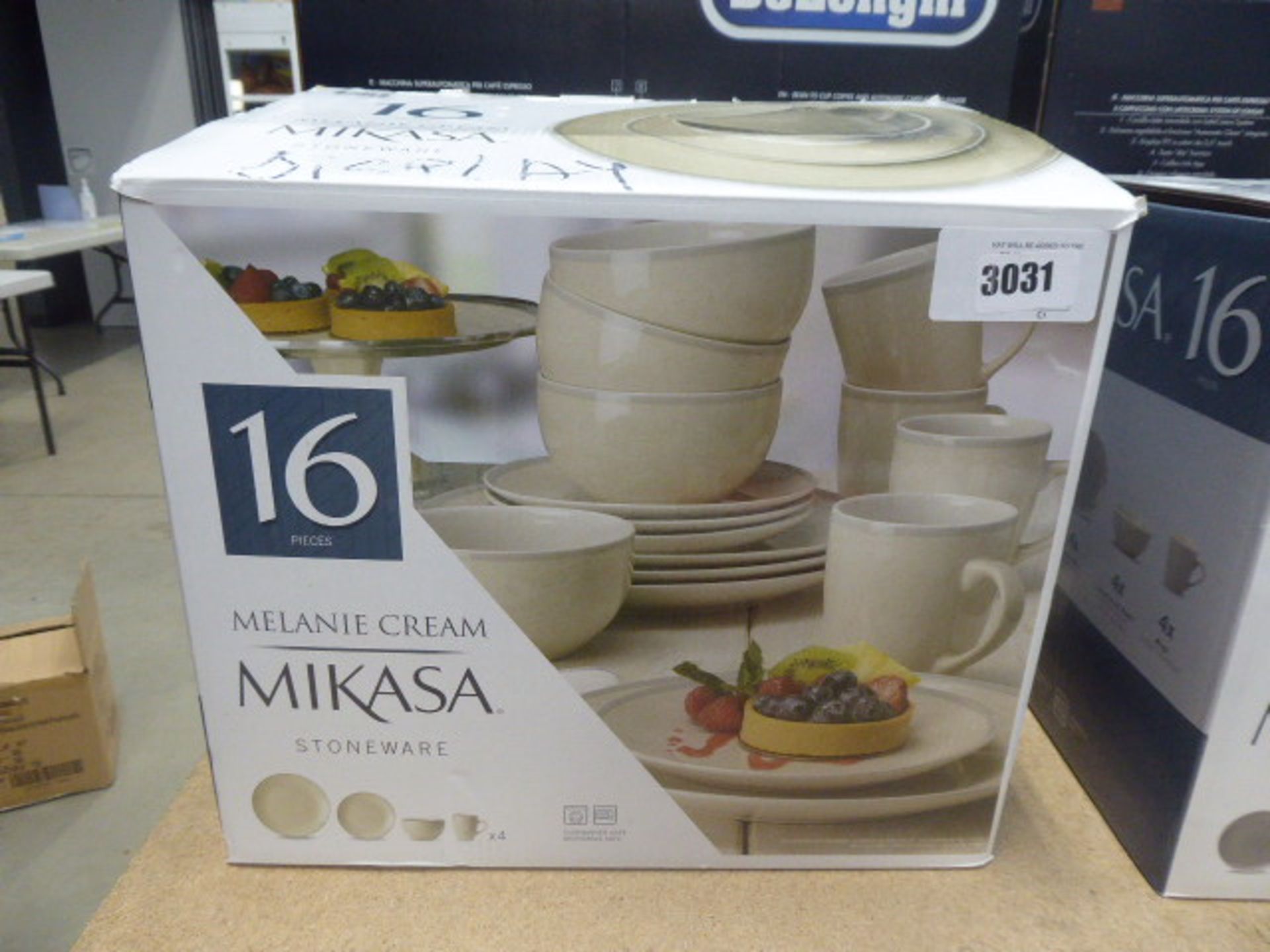 Melamine cream mikasa stoneware dinnerware set