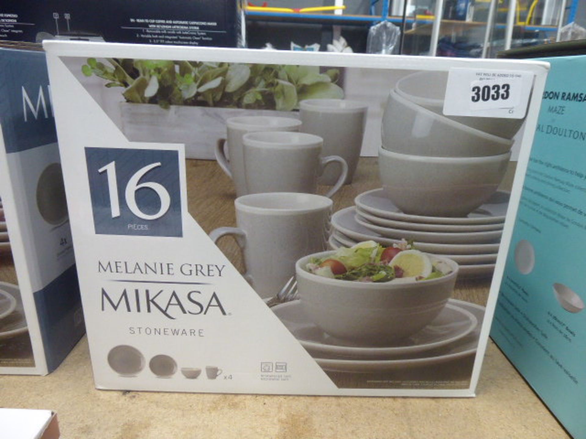 Melamine cream mikasa stoneware dinnerware set