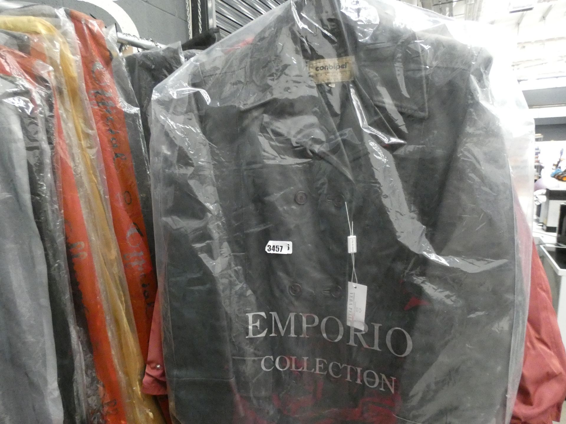 3556 Emporio Collection men's leather jacket, size 48