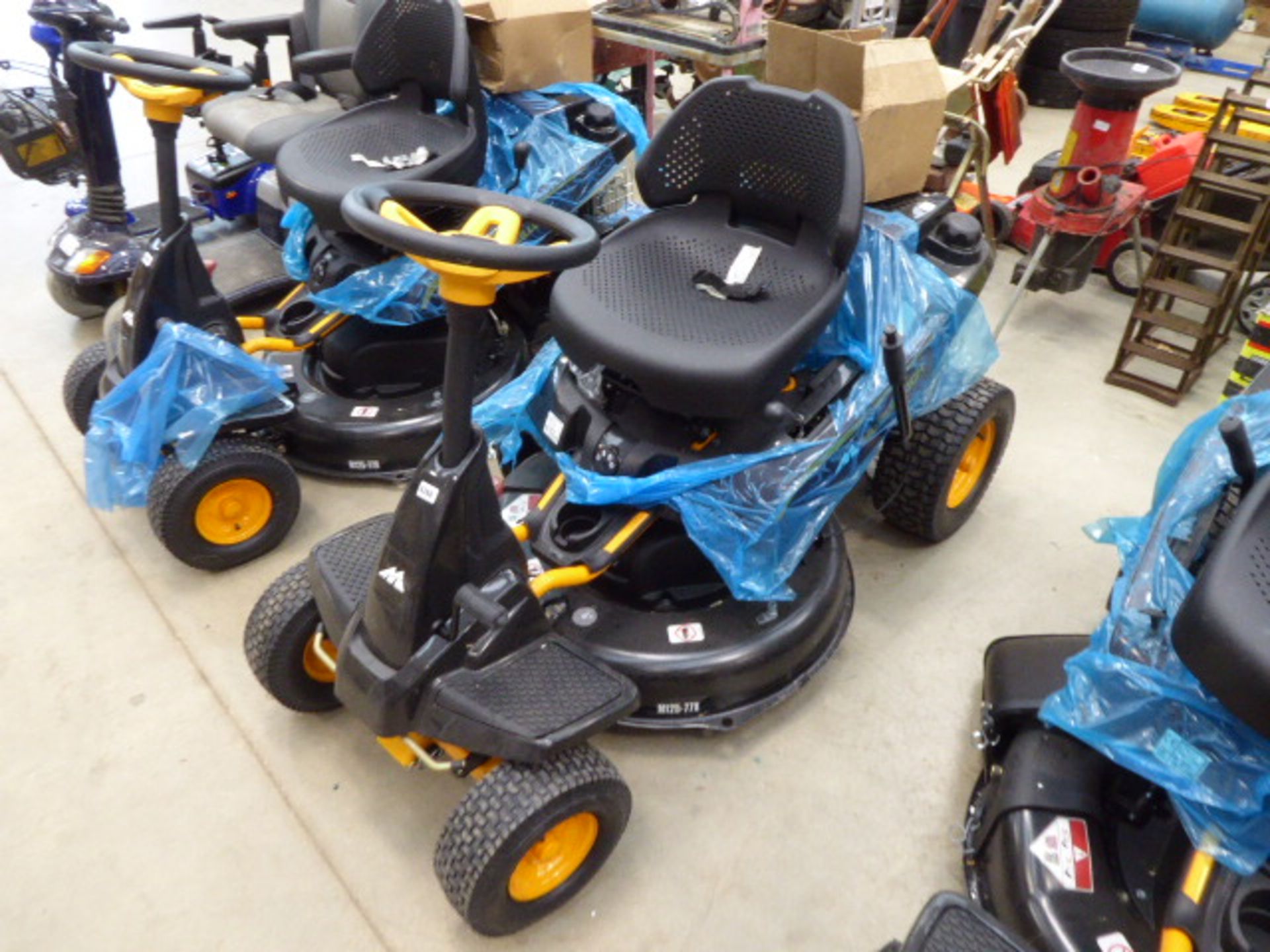 McCullough petrol powered ride on lawn mower