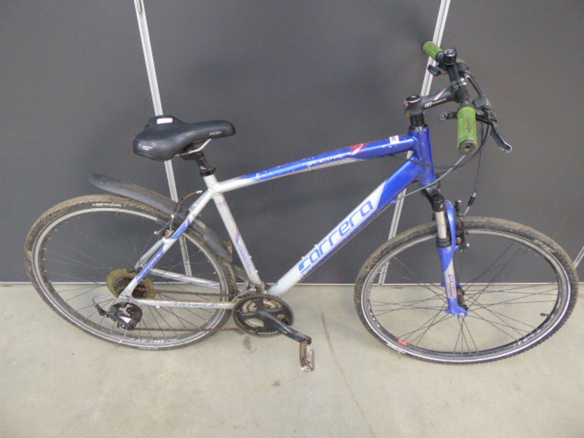 Carrera bike in blue and grey