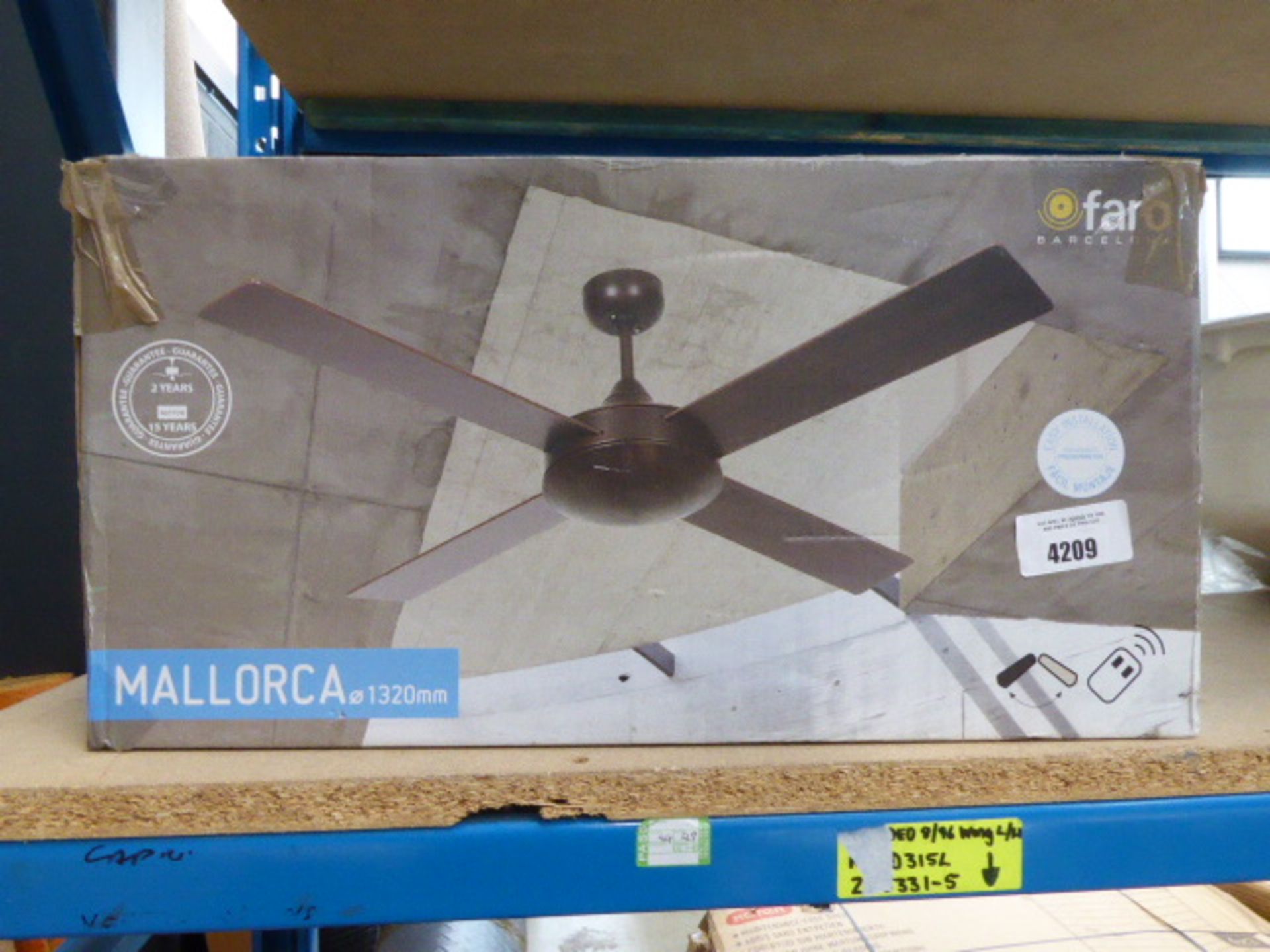Boxed Faro ceiling fan