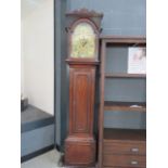 (2040RR) 151 - Mahongany framed long case clock with brass style