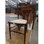 Edwardian stick back bedroom chair